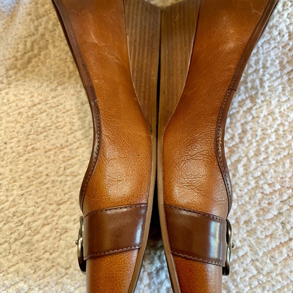 Nurture Leather Buckle Wedges Size 11M Made in Brazil Color Brown - Picture 7 of 7